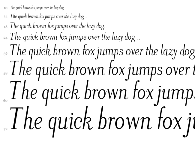 Litos Script font waterfall